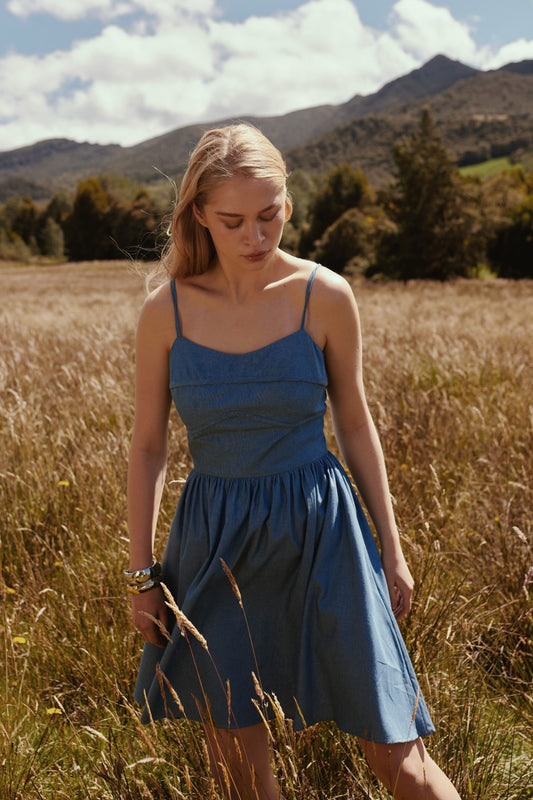 UCHY DENIM DRESS