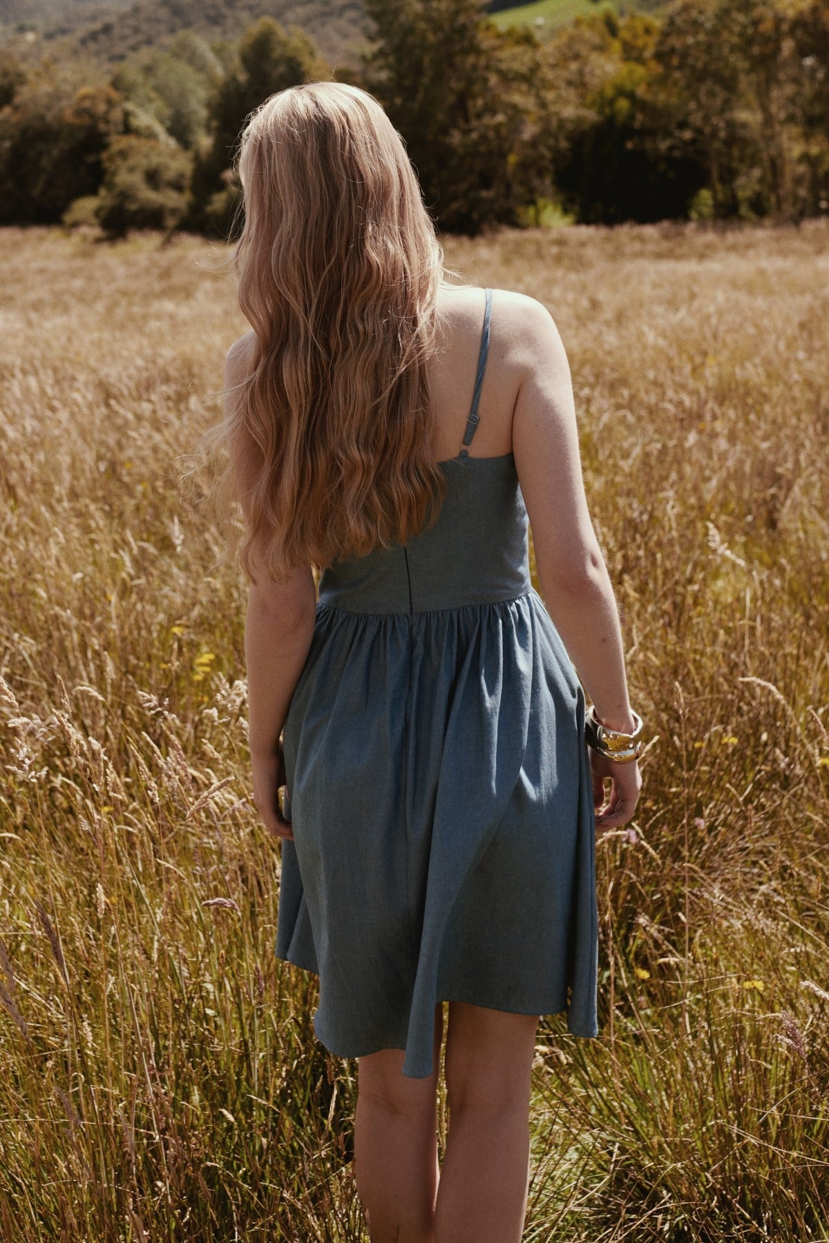 UCHY DENIM DRESS
